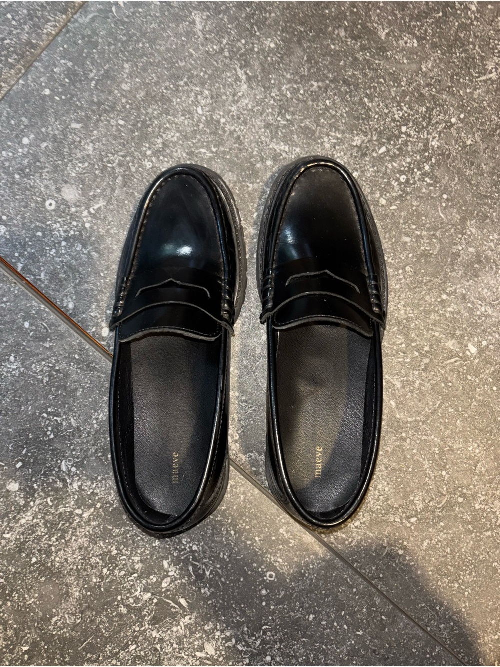 Maeve by Anthropologie Patent Leather Penny Loafers
